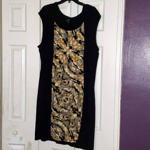 Black Front Panel Mini Dress